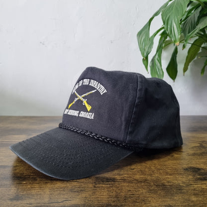 Vintage American Trucker Hat Snapback cap one size black home of the infantry