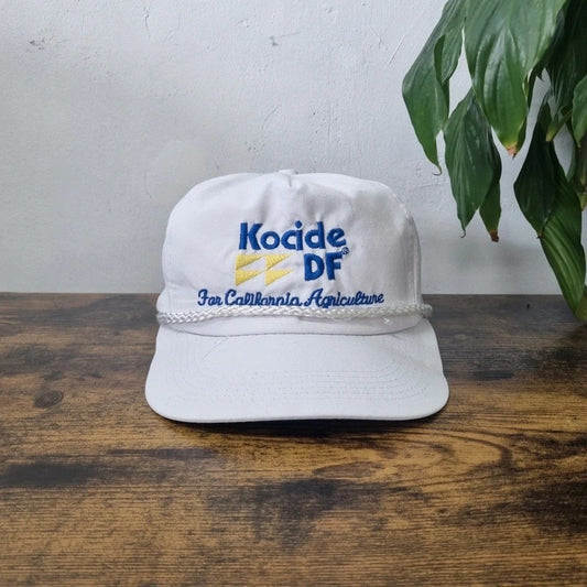 Vintage American Trucker Hat Snapback cap one size adjustable white kocide agriculture