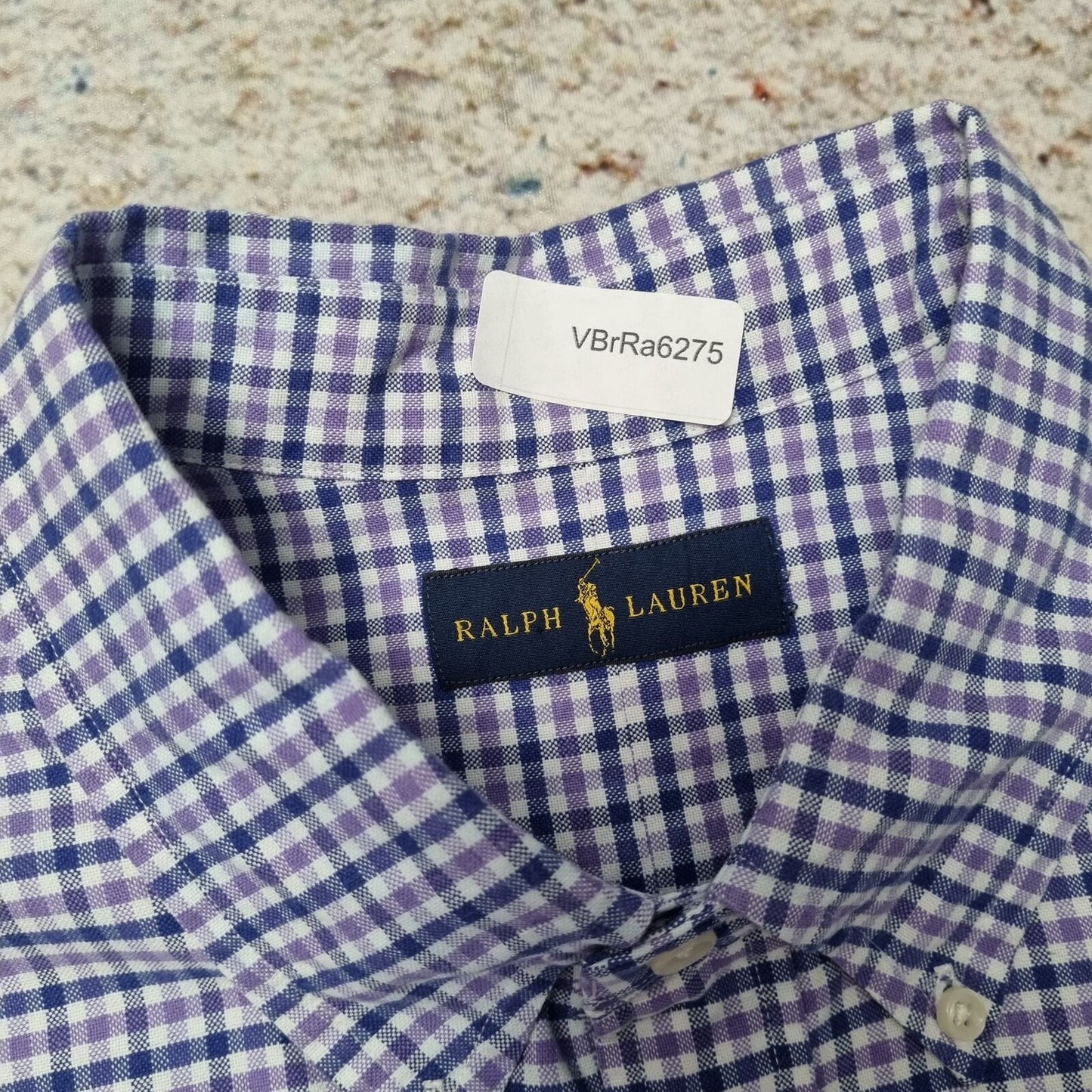 Ralph Lauren OXFORD SHIRT CHECK LONG SLEEVE - Purple - Size XL