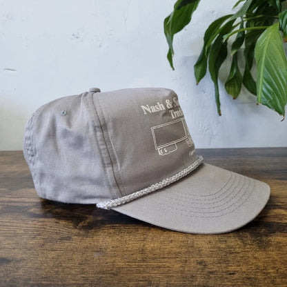Vintage American Trucker Hat Snapback cap one size adjustable grey Nash Trucking