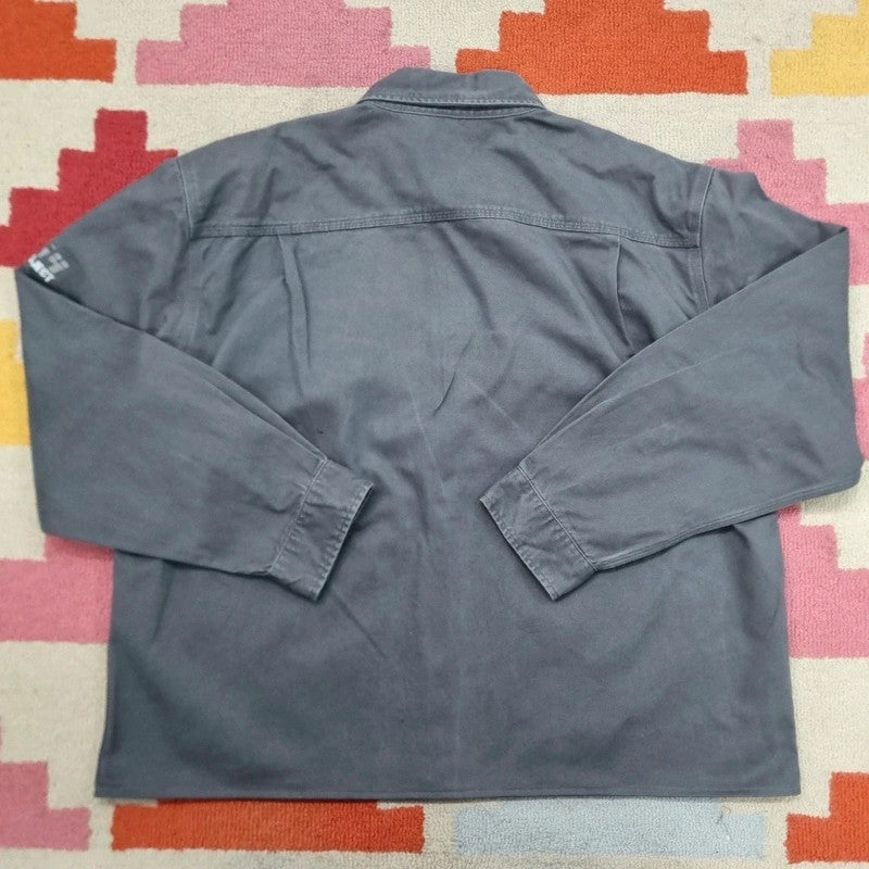 Carhartt Boxy Fit Cropped over Shirt heavy weight long Sleeve Long XL plain Grey Button