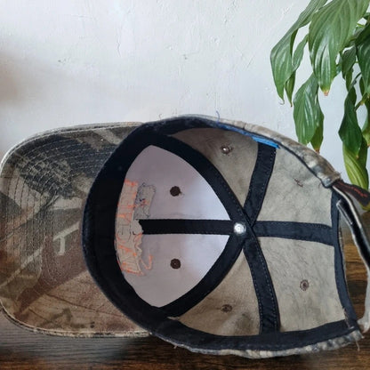 Vintage American Baseball Hat Snapback cap one size khaki brown real tree Scott wagner