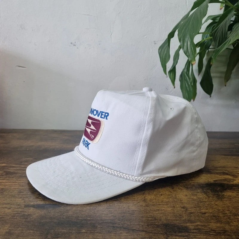 Vintage American Trucker Hat Snapback cap one size adjustable white Hanover Park