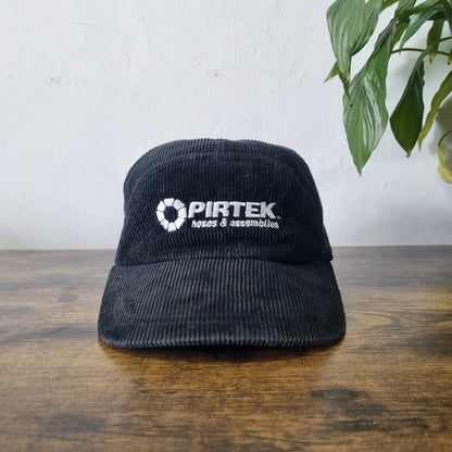 Vintage American 5 panel Hat Snapback cap one size adjustable black pirtek