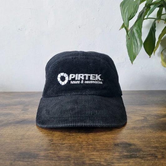 Vintage American 5 panel Hat Snapback cap one size adjustable black pirtek
