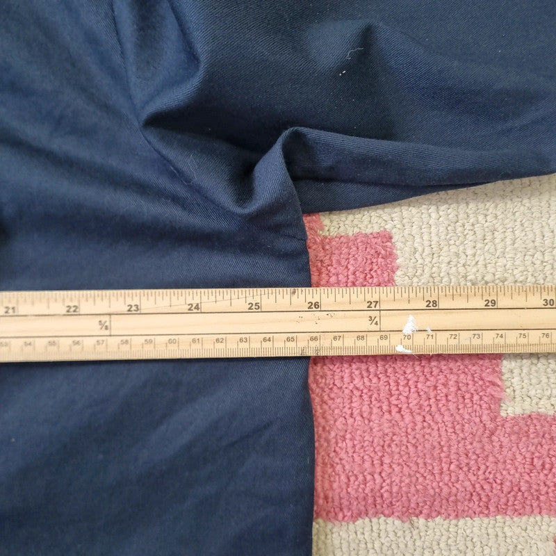 Vintage Dickies Boxy Fit Cropped Shirt Long Sleeve XL plain Blue Button Up Skater Y2K Surf