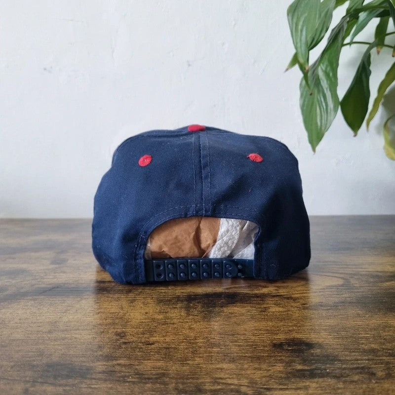Vintage American Trucker Hat Snapback cap one size adjustable navy red Fire Expo 2003