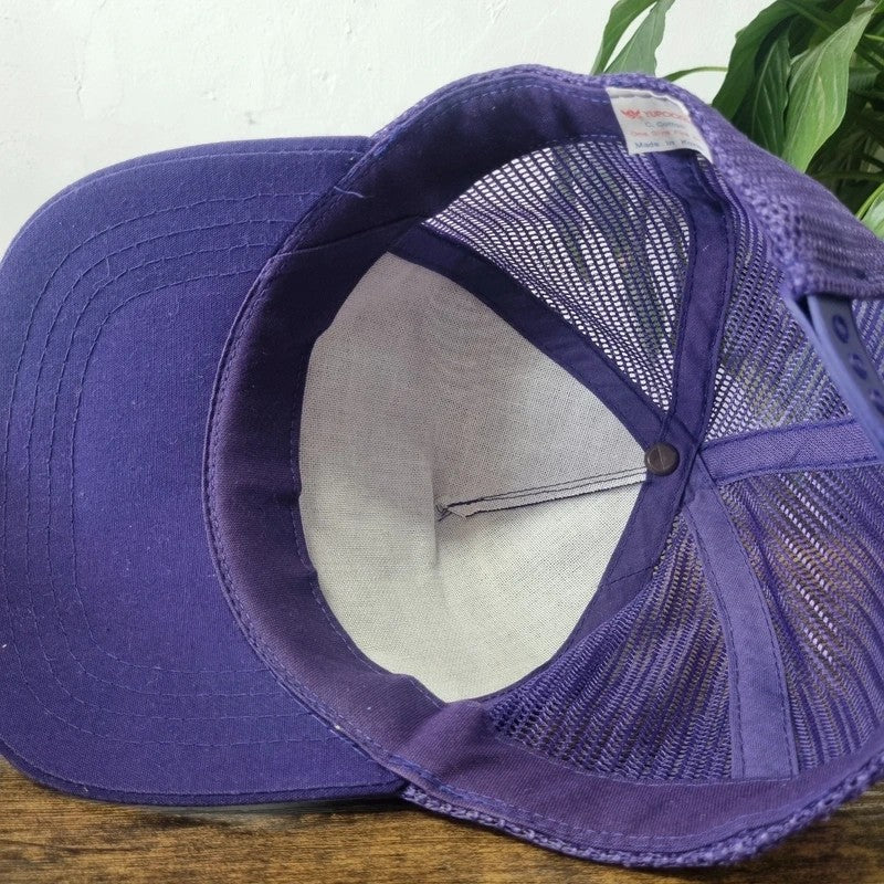 Vintage American Trucker Hat Snapback cap one size adjustable nashville purple