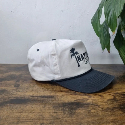 Vintage American Trucker Hat Snapback cap one size adjustable black white nation golf