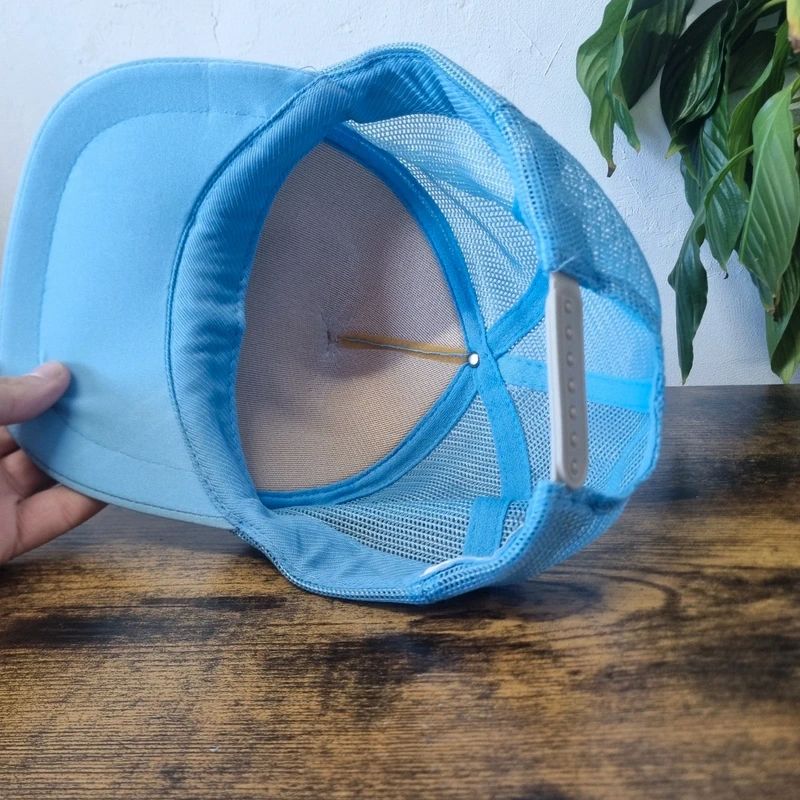 Vintage American Trucker Hat Snapback cap one size adjustable blue Kennedy space centre y2k
