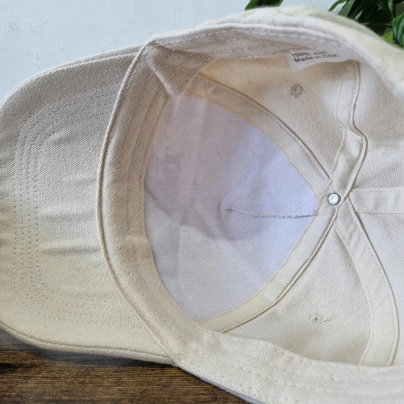 Vintage American Baseball Hat Snapback cap one size cream cayman jacket crocodile