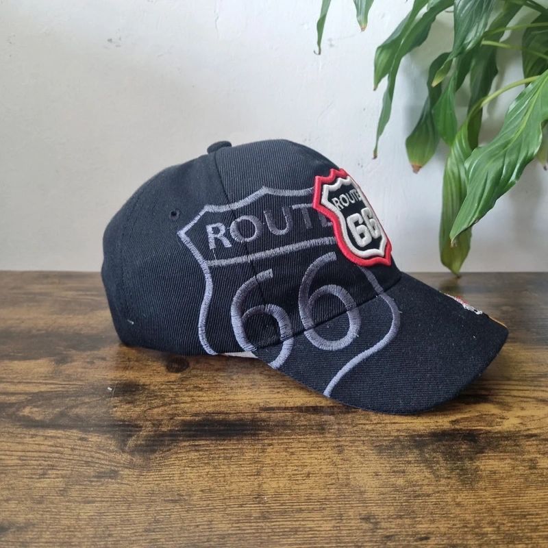 Vintage American Baseball Hat Snapback cap one size adjustable Route 66 car usa