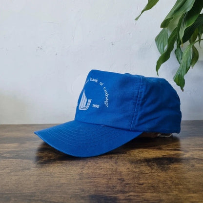Vintage American Trucker Hat Snapback cap one size adjustable blue missouri bank