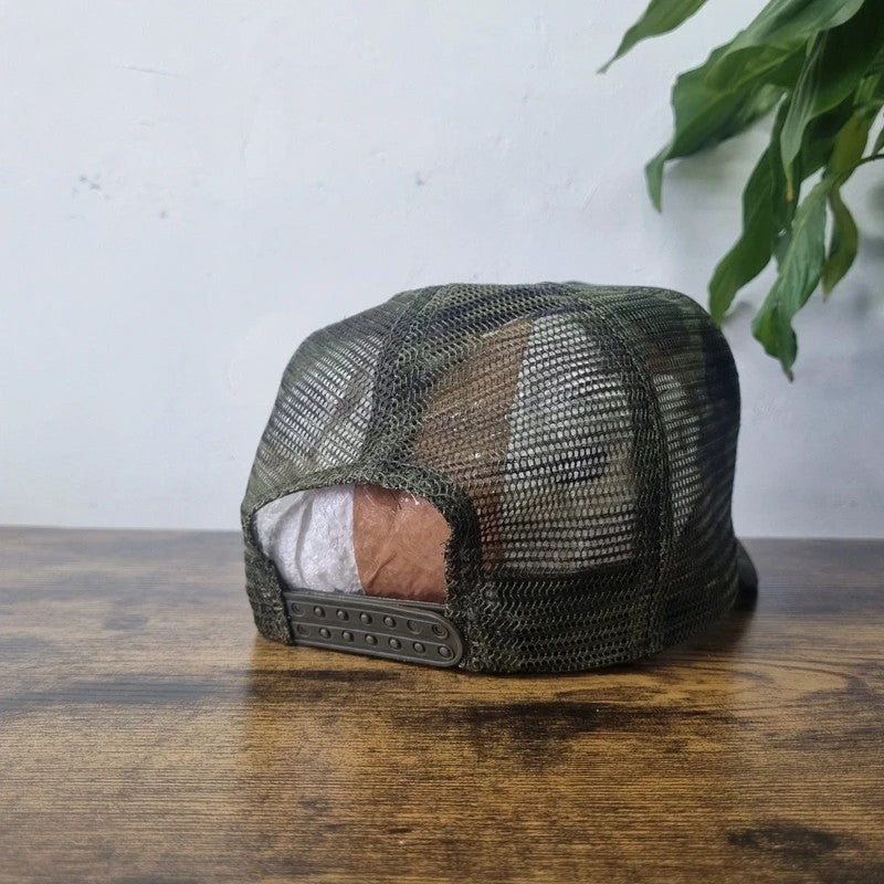 American Baseball Hat Snapback cap one size green camo Gabble Gabble chicken