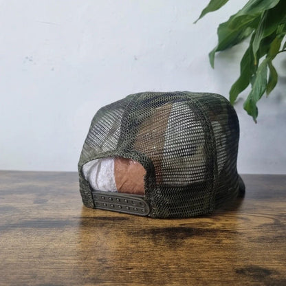 American Baseball Hat Snapback cap one size green camo Gabble Gabble chicken