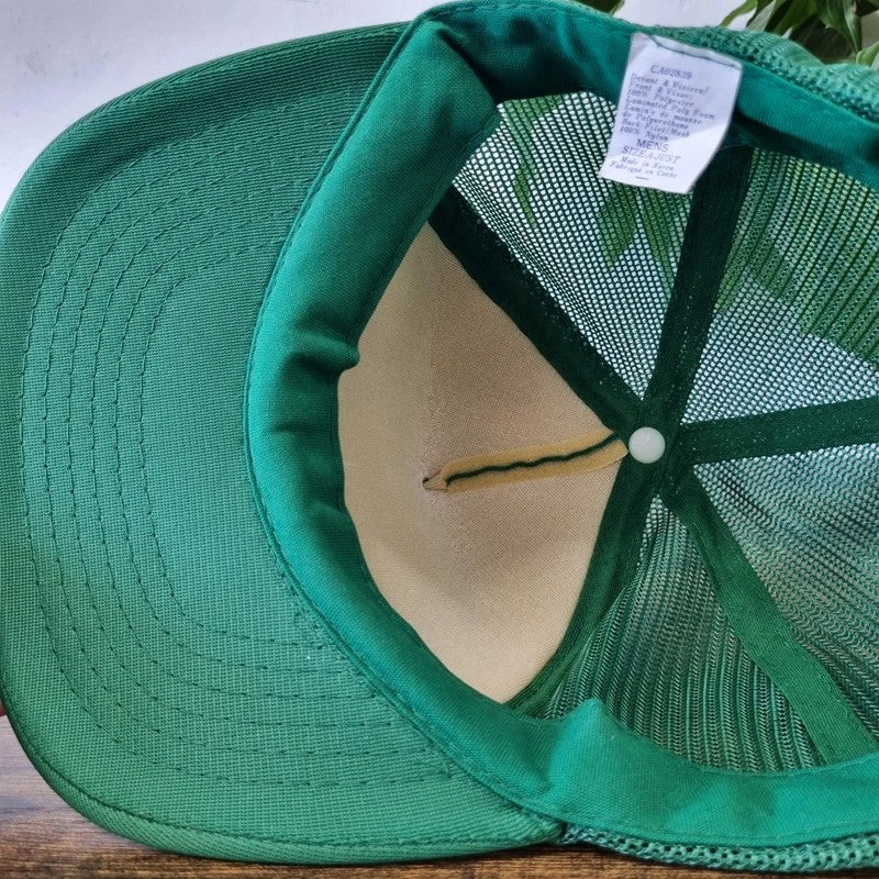 Vintage American Trucker Hat Snapback cap one size adjustable green Avadex