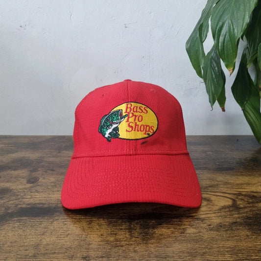 Bass Pro Shop Baseball Hat Snapback cap one size adjustable red