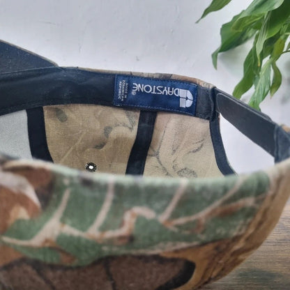 Vintage American Baseball Hat Snapback cap one size adjustable beige realtree camo alro steel