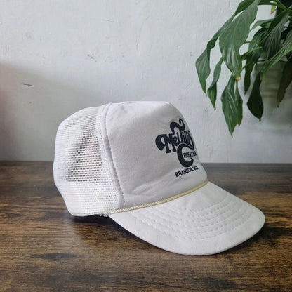 Vintage American Trucker Hat Snapback cap one size adjustable white Mel Tillis Theater