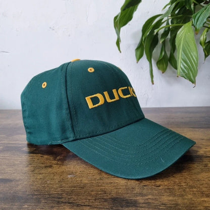 Vintage American Baseball Hat Snapback cap one size adjustable Ducks Green