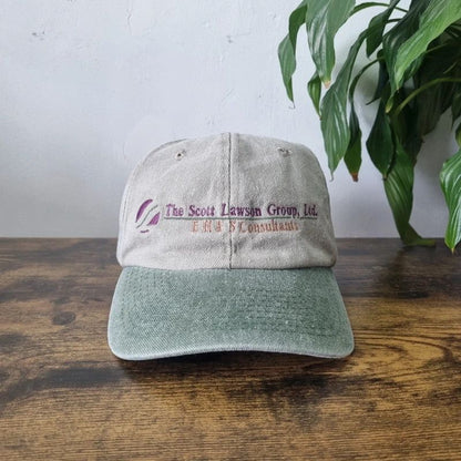 Vintage American Baseball Hat Snapback cap one size adjustable scott lawson grey green