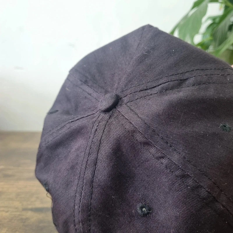 Vintage American Trucker Hat Snapback cap one size adjustable faded black GE supply