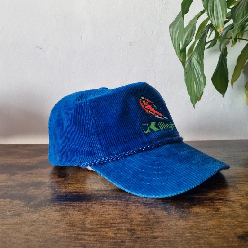 Vintage American Trucker Hat Snapback cap one size adjustable blue killington ski