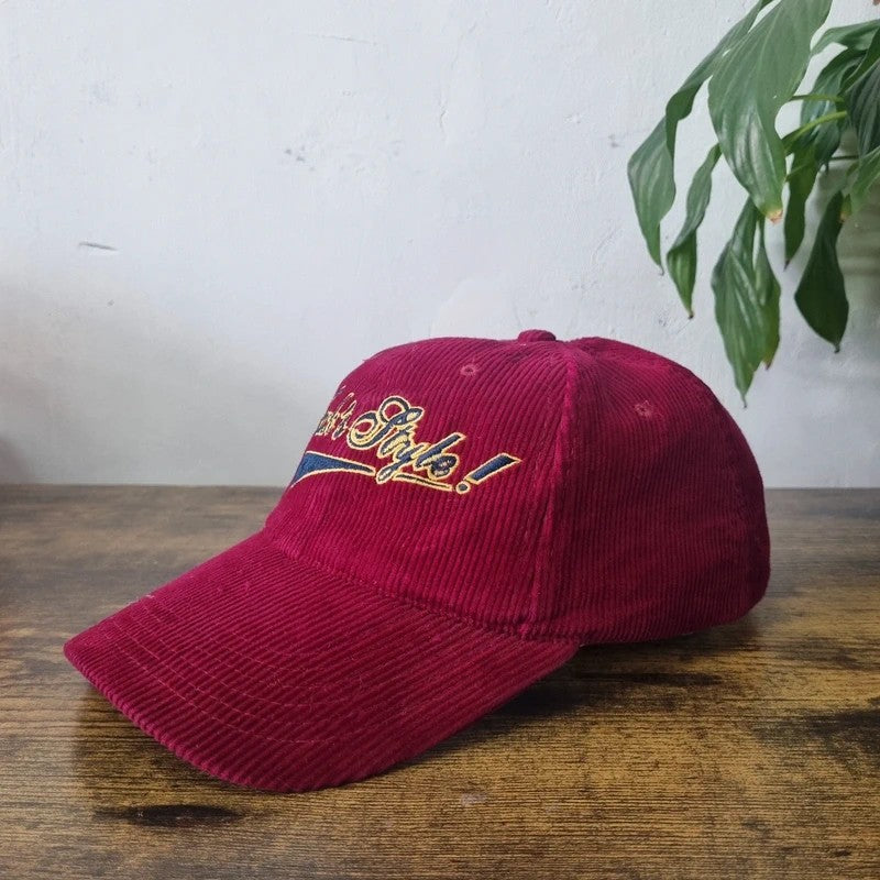 Vintage American Baseball Hat Snapback cap one size adjustable burgundy Jack's style