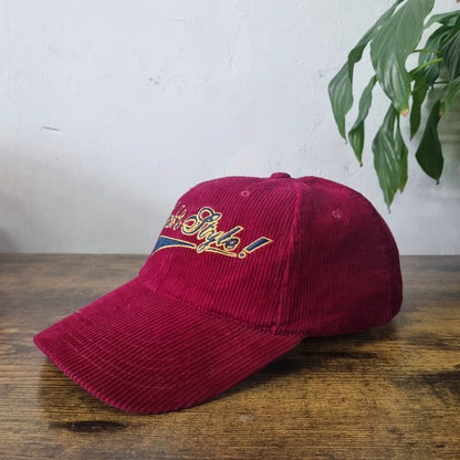 Vintage American Baseball Hat Snapback cap one size adjustable burgundy Jack's style