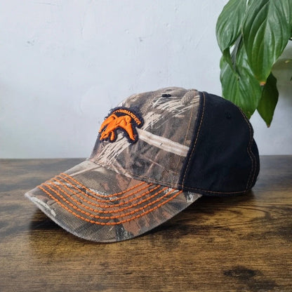 Vintage American Baseball Hat Snapback cap one size adjustable duck commando khaki realtree camo