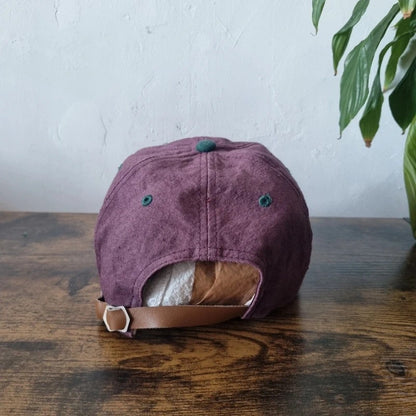Vintage American Baseball Hat Snapback cap one size adjustable burgundy green quetico park