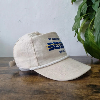 Vintage American Baseball Hat Snapback cap one size adjustable cream Besser