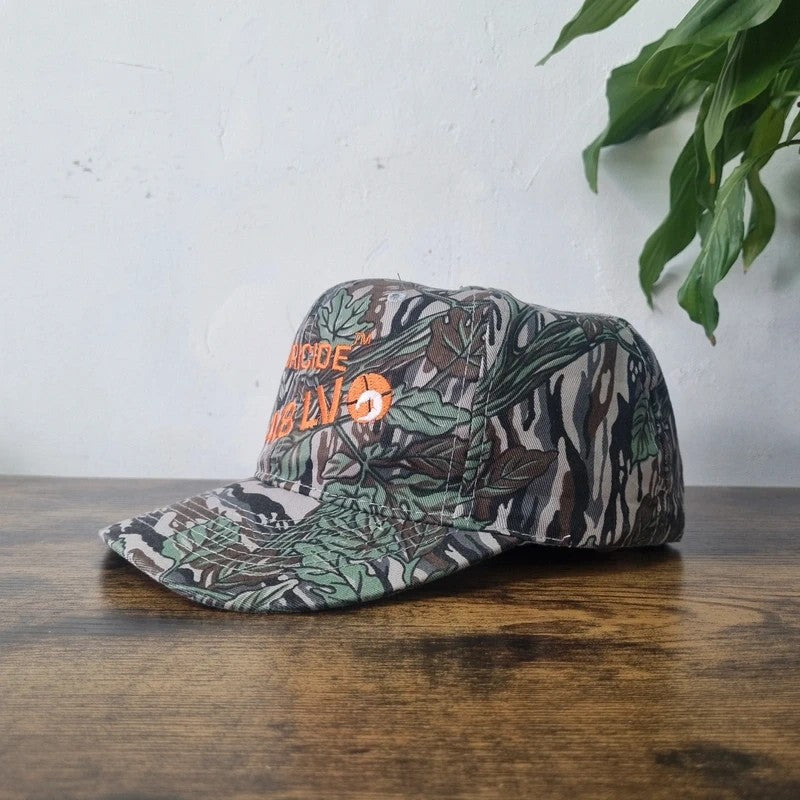 Vintage American Baseball Hat Snapback cap one size adjustable camo green brown thuricide