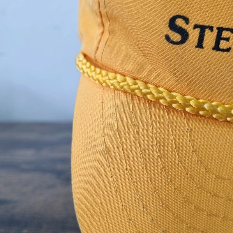 Vintage American Trucker Hat Snapback cap one size adjustable yellow steward tours
