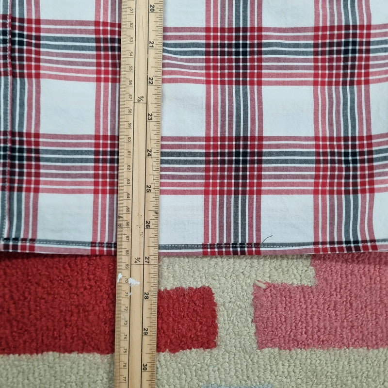 Vintage Columbia Boxy Fit Cropped Shirt short Sleeve XL Check red Button Up Skater Y2K Surf