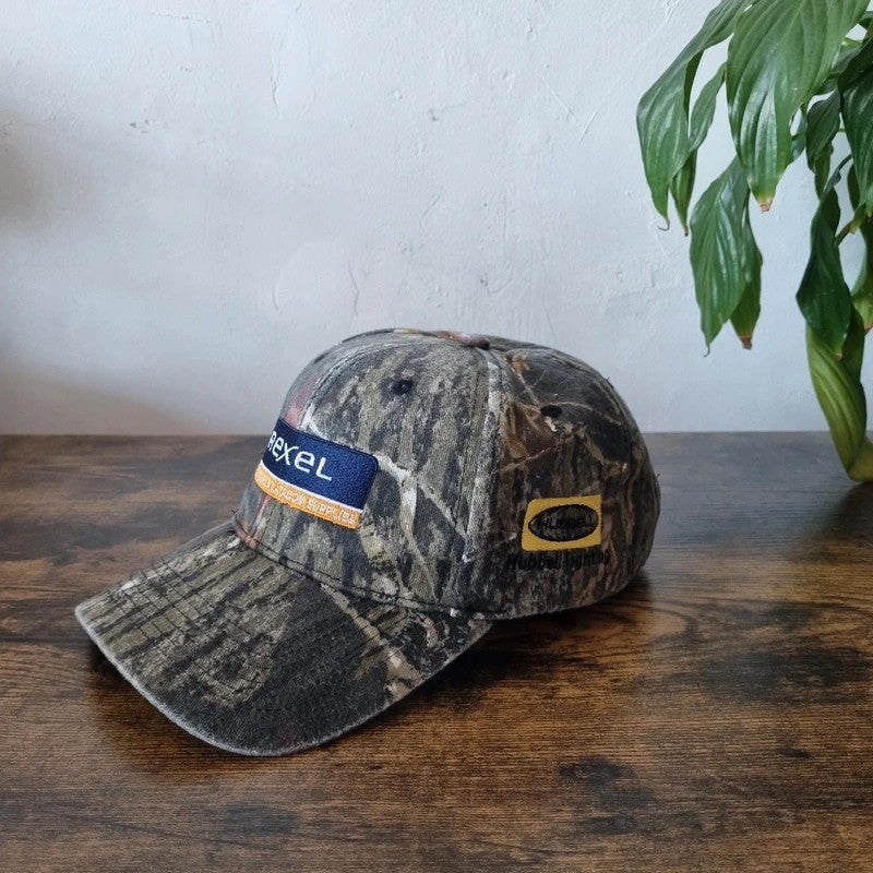Vintage American Baseball Hat Snapback cap one size adjustable khaki brown realtree camo rexel