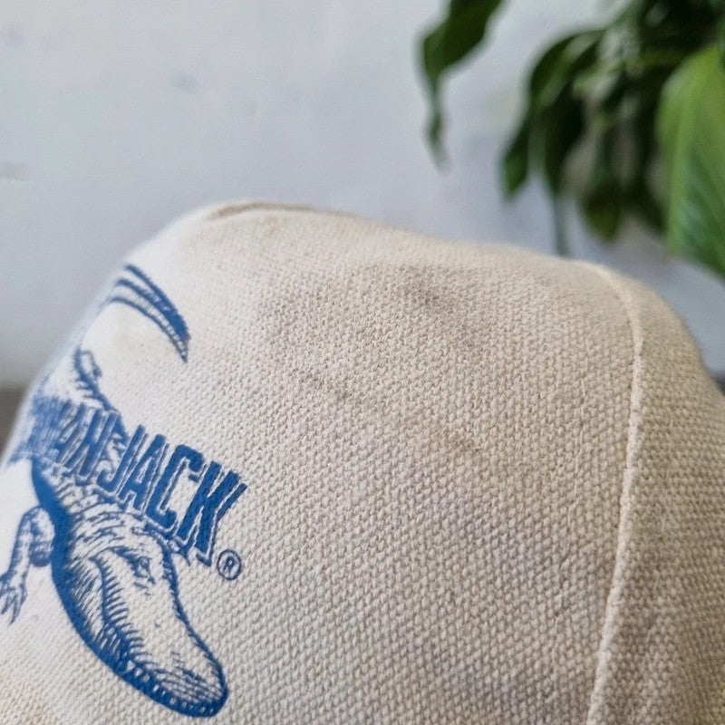 Vintage American Baseball Hat Snapback cap one size cream cayman jacket crocodile