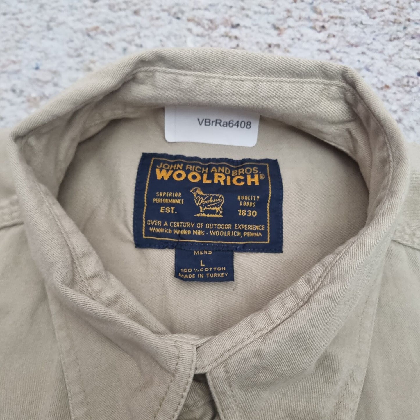 Woolrich OXFORD SHIRT WORK WEAR MENS SOLID - Brown - Size L