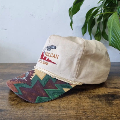 Vintage American Trucker Hat Snapback cap one size beige vulcan enterprise ship