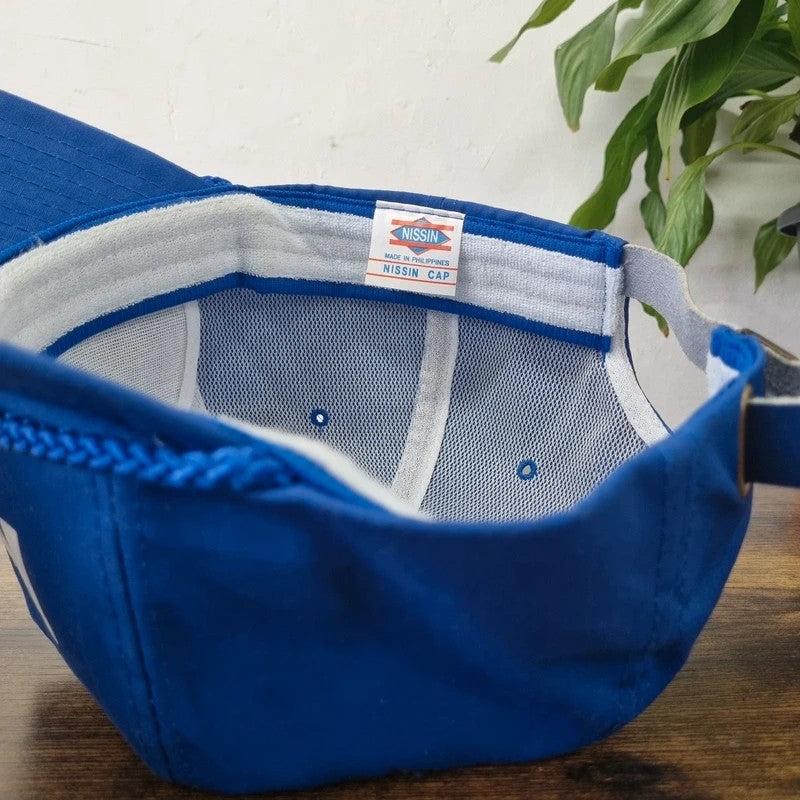 Vintage American Trucker Hat Snapback cap one size adjustable Henry blue