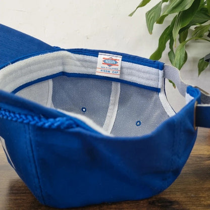 Vintage American Trucker Hat Snapback cap one size adjustable Henry blue