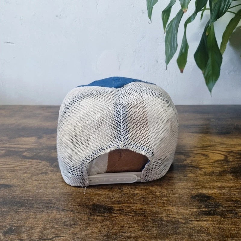 Vintage American Baseball Hat Snapback cap one size adjustable blue white Bud light