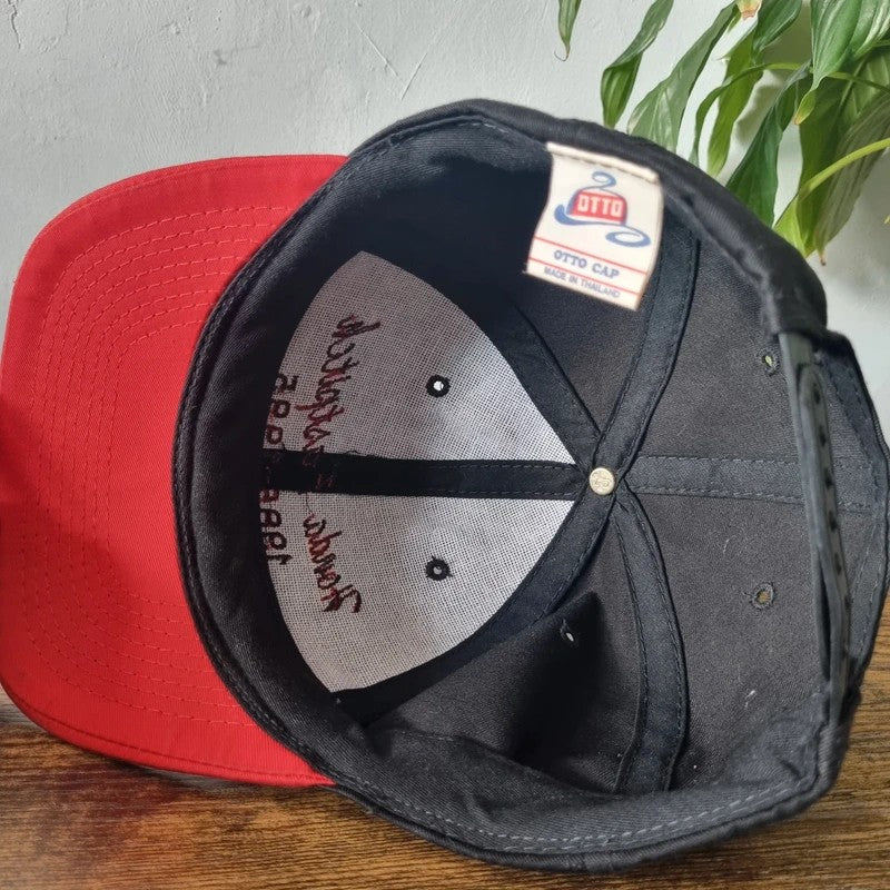 Vintage American Baseball Hat Snapback cap one size adjustable black red Honda Fastpitch
