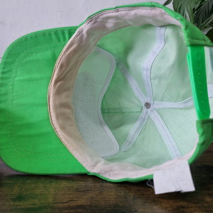 Vintage American Trucker Hat Snapback cap one size green striper derry fish