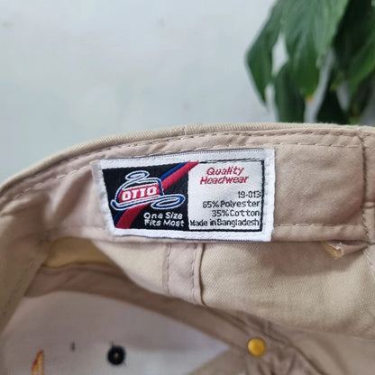 Vintage American Baseball Hat Snapback cap one size adjustable beige black shell  aeroshell plane
