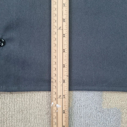 Vintage Dickies Boxy Fit Cropped Shirt Short Sleeve XL plain Grey Button Up Skater Y2K Surf