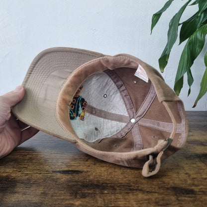 Vintage American baseball Hat Snapback cap one size adjustable brown hood to coast