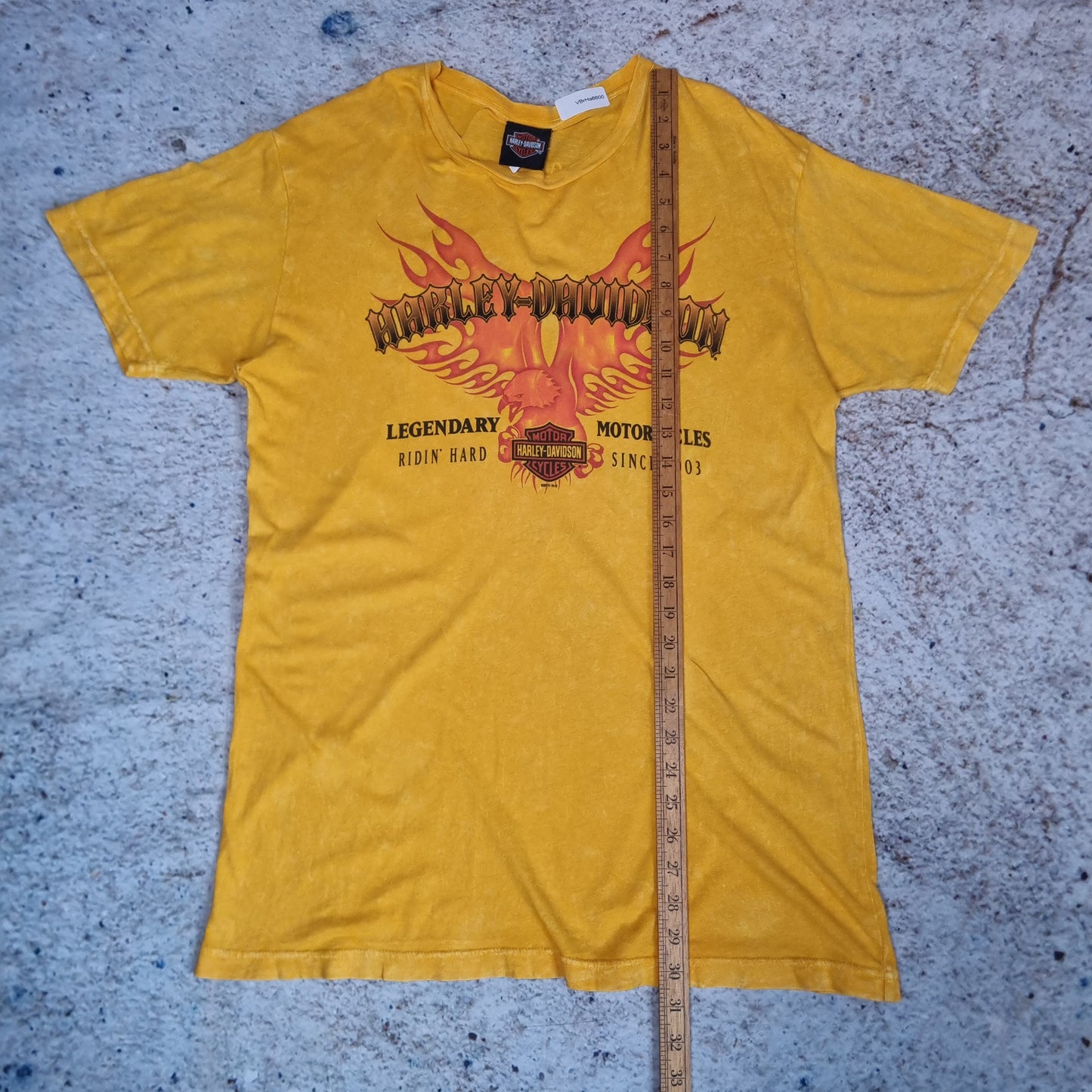 Harley Davidson Biker T-Shirt Short Sleeve Orlando 2009 Eagle - Yellow - Size M