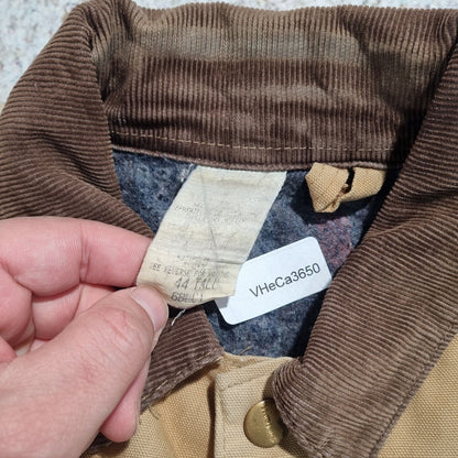 Carhartt Michigan Jacket Blanket Lined Beige Brown Men's Size 44 Tall Large