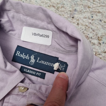 Ralph Lauren OXFORD SHIRT CLASSIC FIT LONG SLEEVE PONY RL - Purple - Size 15 M